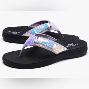 New  Sollbeam Women's Orthopedic Comfort Iridescent Sandals